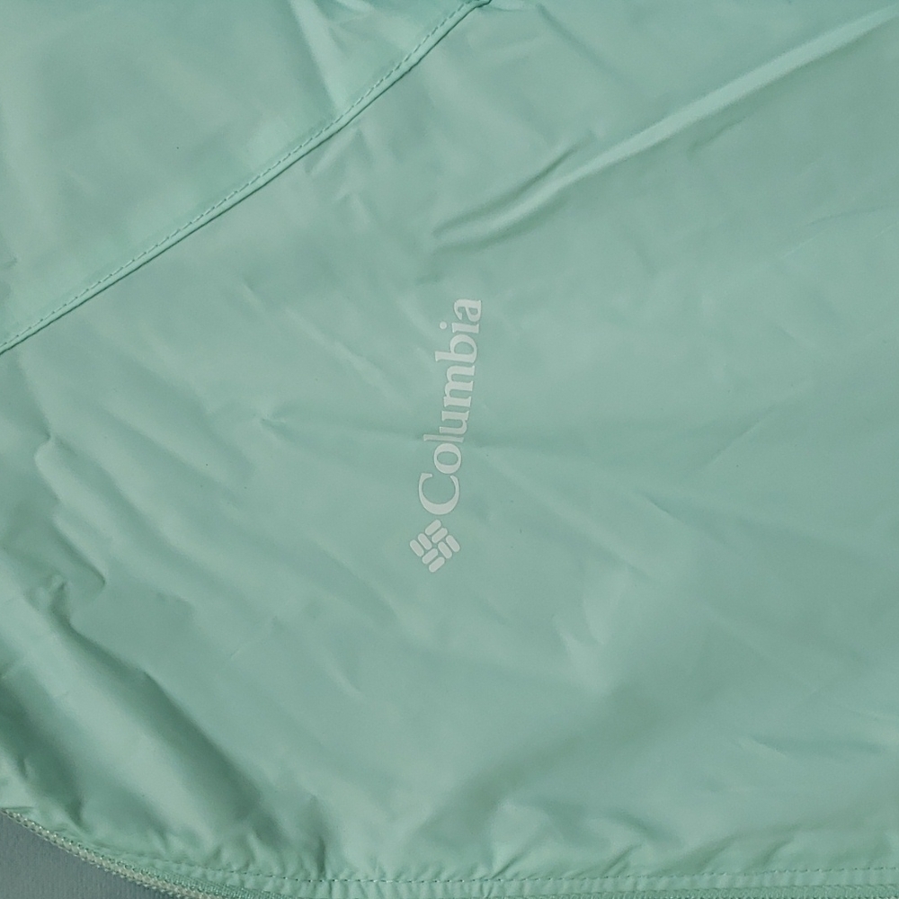 Columbia Light Aqua blue Wind Breaker Jacket. (2X) NEW - Picture 2 of 7